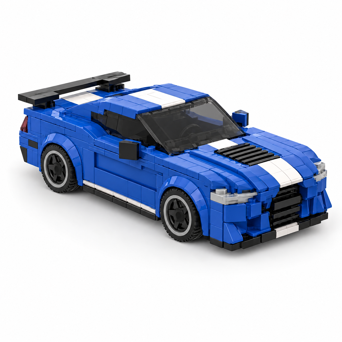 Blue Stripe Muscle brick car