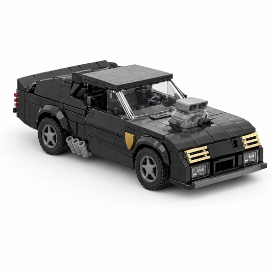 Supercharged Black Muscle brick car