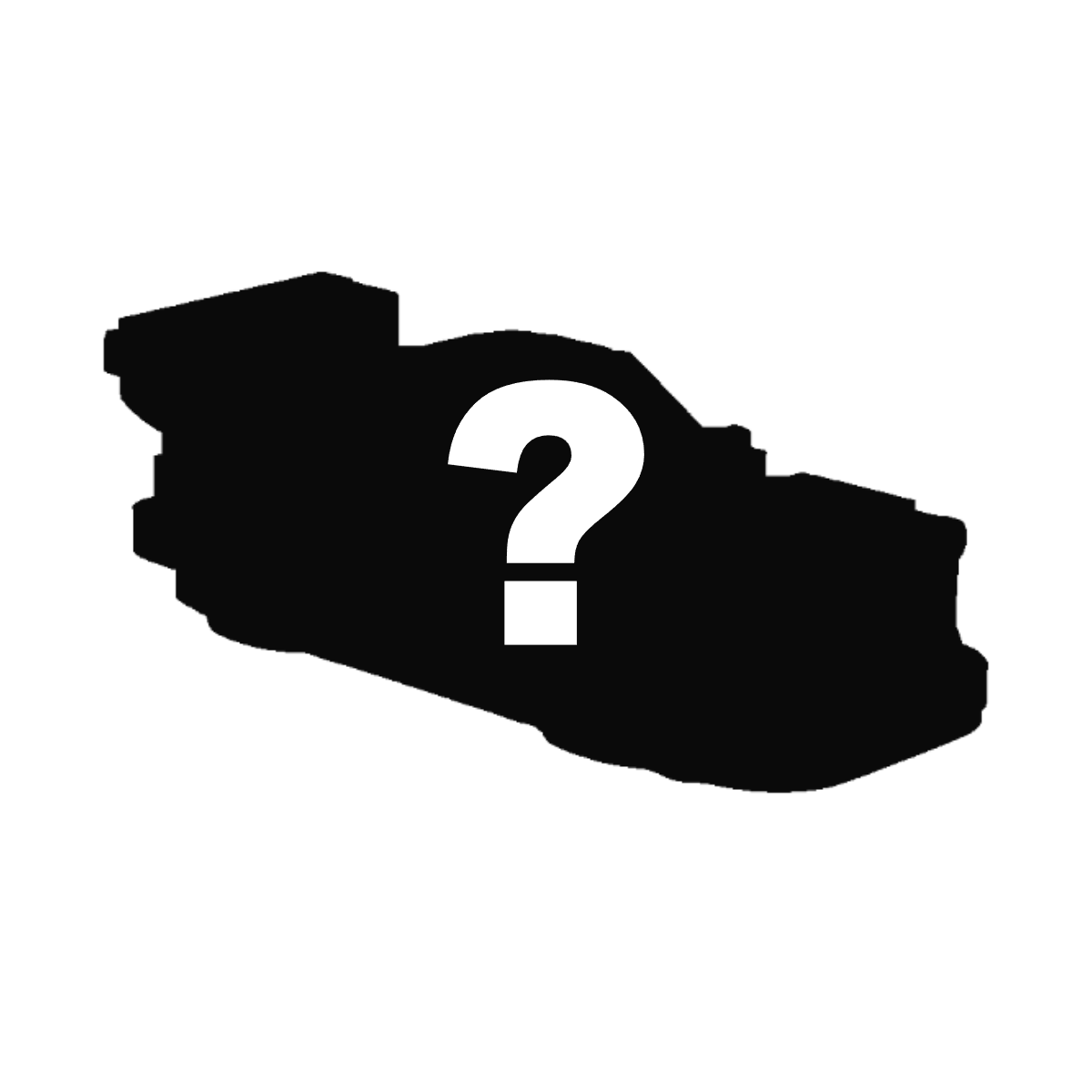 Mystery Car - a black car silhouette with a question mark